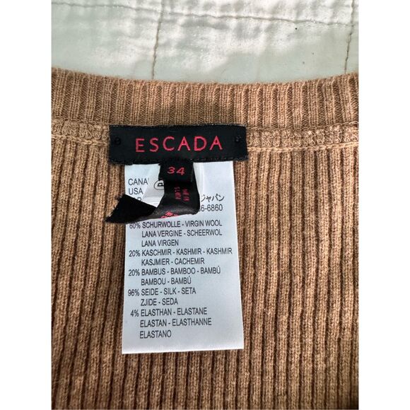 Escada Y2K Wool Cashmere Silk‎  Tank Top Shirt 34 Small Vtg Goddess Core - Picture 6 of 9